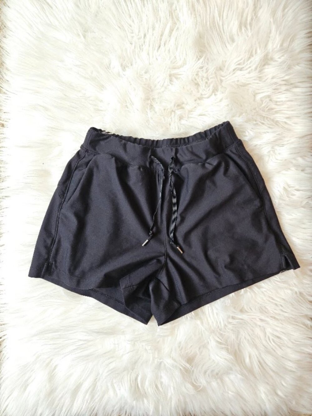 Old navy women's black track outdoor active high rise shorts soft gym workout